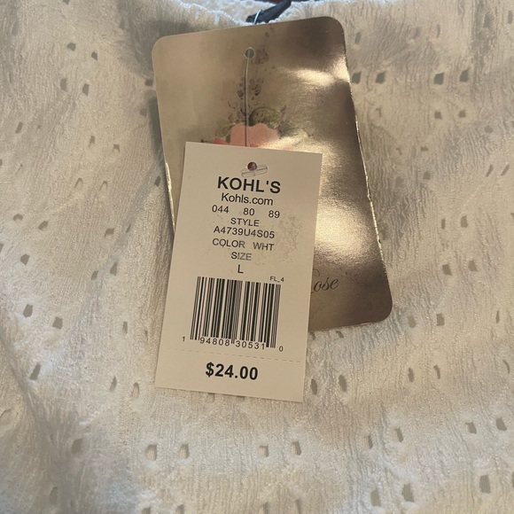 White eyelet skirt NWT size L - Picture 5 of 10